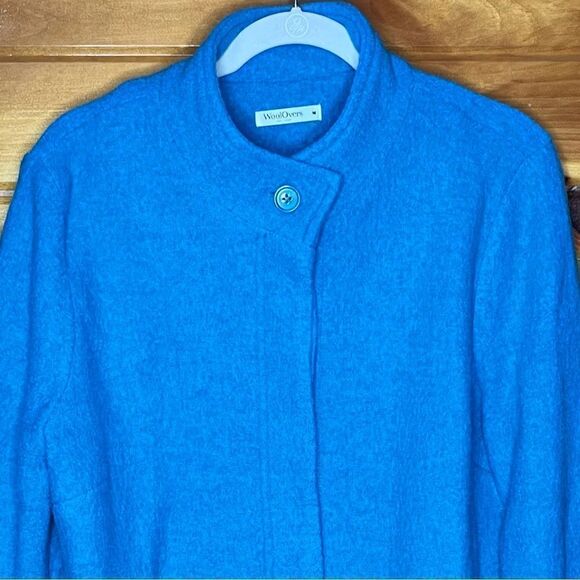 WoolOvers Boiled Wool Button Down Coat Medium - Picture 2 of 10